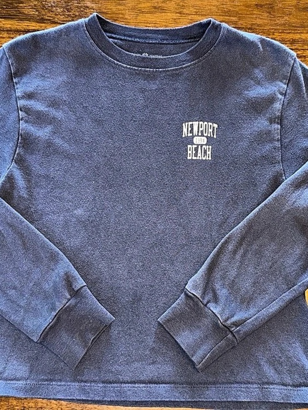 Brandy Melville Newport Beach 1984 Long Sleeve Graphic Tee Blue
